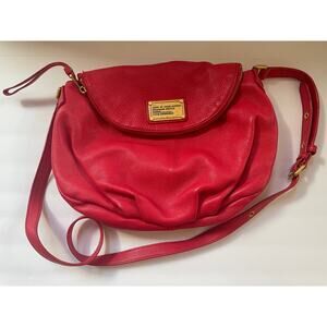 MARC BY MARC JACOBS Classic Q NATASHA Red Leather Crossbody Purse HandBag